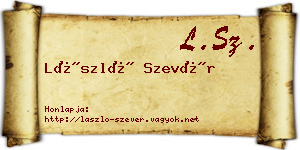 László Szevér névjegykártya